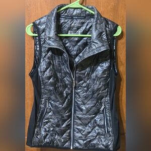 Calvin Klein Black/Dark Green CAMO Quilted Women's Vest